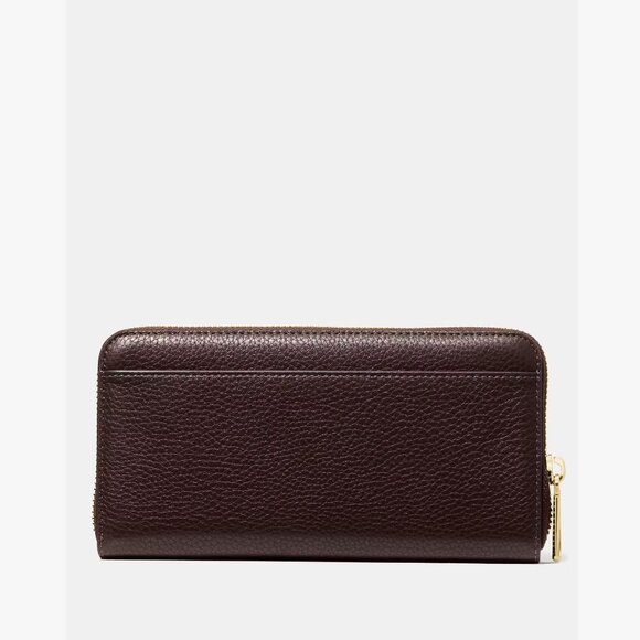 Kate Spade Wallet Lena Large Continental Maroon Pebbled Leather Zip Around New - Picture 6 of 6
